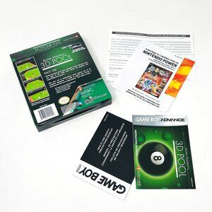 BOX & BOOKLETS ONLY ~Archer Maclean's 3D Pool Nintendo Game Boy Advance GBA